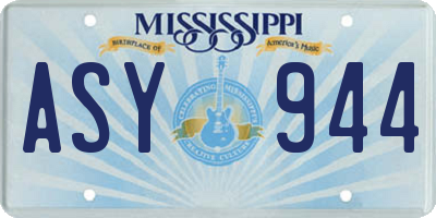 MS license plate ASY944