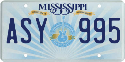 MS license plate ASY995