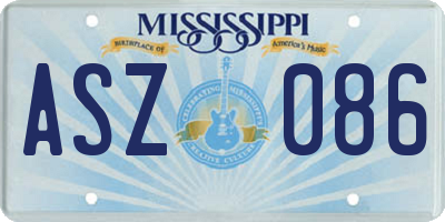 MS license plate ASZ086