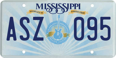 MS license plate ASZ095
