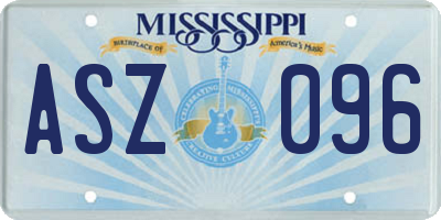MS license plate ASZ096