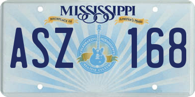 MS license plate ASZ168
