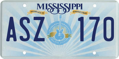 MS license plate ASZ170