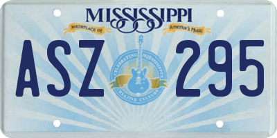 MS license plate ASZ295