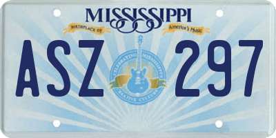 MS license plate ASZ297