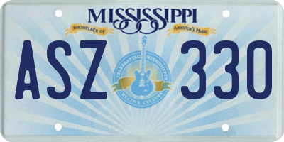 MS license plate ASZ330