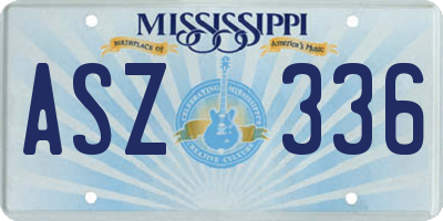 MS license plate ASZ336