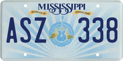 MS license plate ASZ338