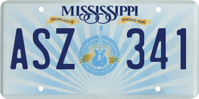 MS license plate ASZ341