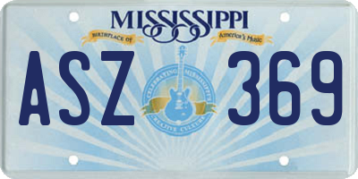 MS license plate ASZ369