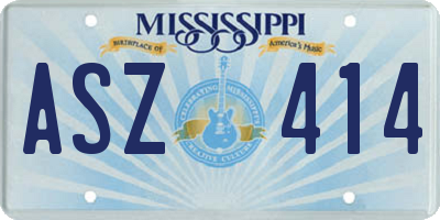 MS license plate ASZ414