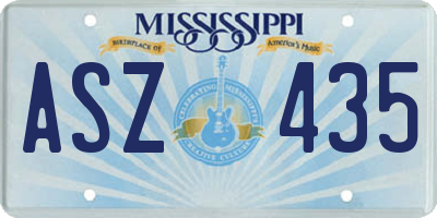 MS license plate ASZ435