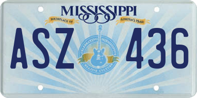 MS license plate ASZ436