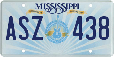 MS license plate ASZ438