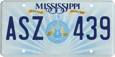 MS license plate ASZ439