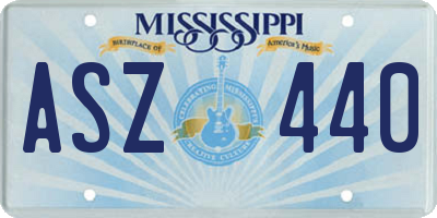 MS license plate ASZ440