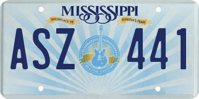 MS license plate ASZ441