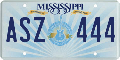 MS license plate ASZ444