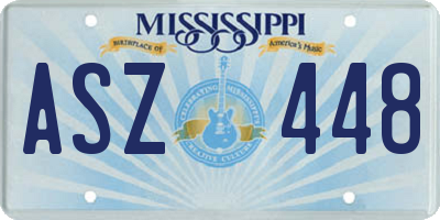 MS license plate ASZ448