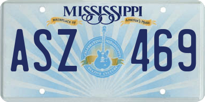 MS license plate ASZ469