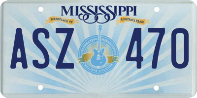 MS license plate ASZ470