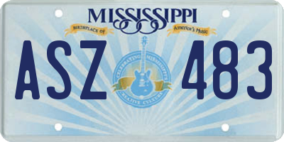 MS license plate ASZ483