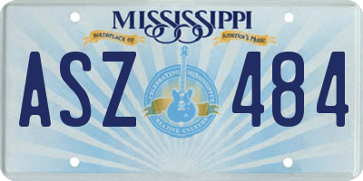 MS license plate ASZ484