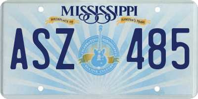 MS license plate ASZ485