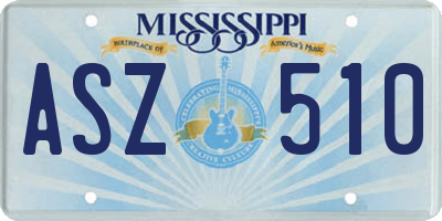 MS license plate ASZ510