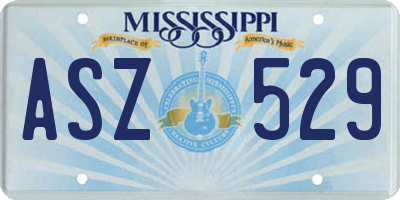 MS license plate ASZ529