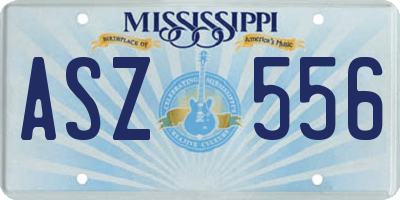 MS license plate ASZ556