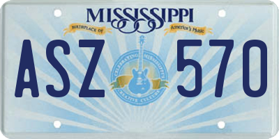 MS license plate ASZ570