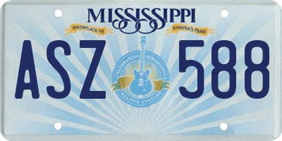 MS license plate ASZ588