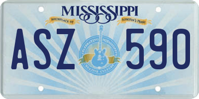 MS license plate ASZ590