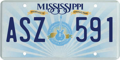 MS license plate ASZ591