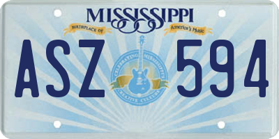 MS license plate ASZ594