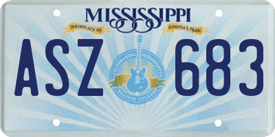 MS license plate ASZ683
