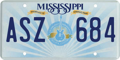 MS license plate ASZ684