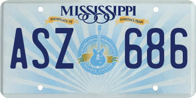 MS license plate ASZ686