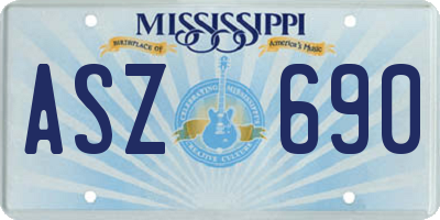 MS license plate ASZ690