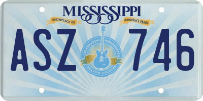 MS license plate ASZ746