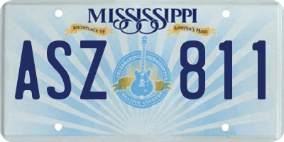 MS license plate ASZ811