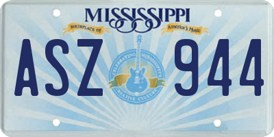 MS license plate ASZ944