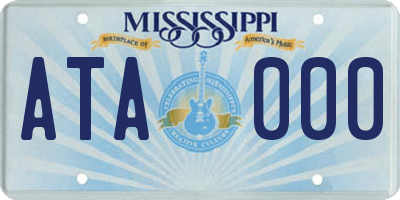 MS license plate ATA000