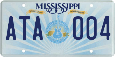 MS license plate ATA004