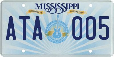 MS license plate ATA005