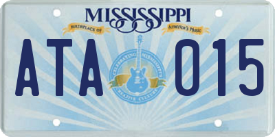 MS license plate ATA015