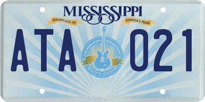 MS license plate ATA021