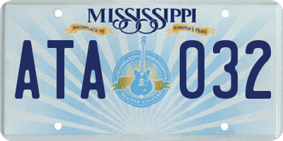 MS license plate ATA032
