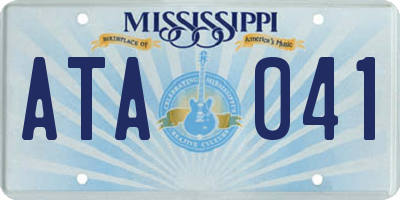 MS license plate ATA041